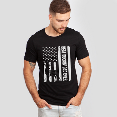 flag best buckin dad ever blacl shirt